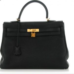 Hermès Kelly Retourne 35 Togo black GHW